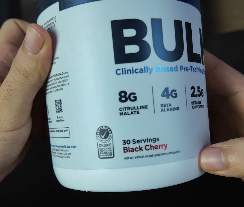 Transparent Labs Bulk Pre Workout