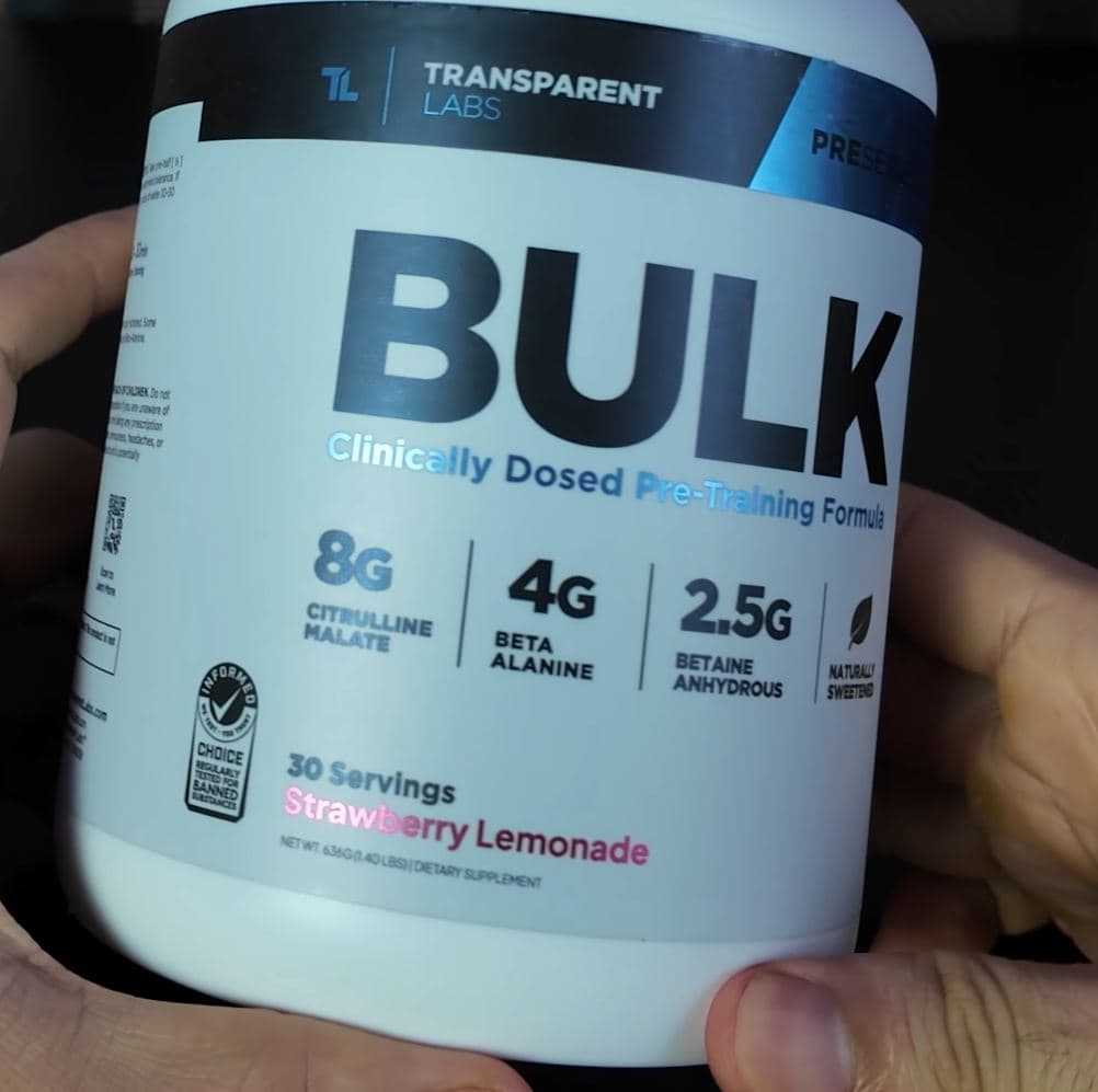 Transparent Labs Bulk Pre Workout
