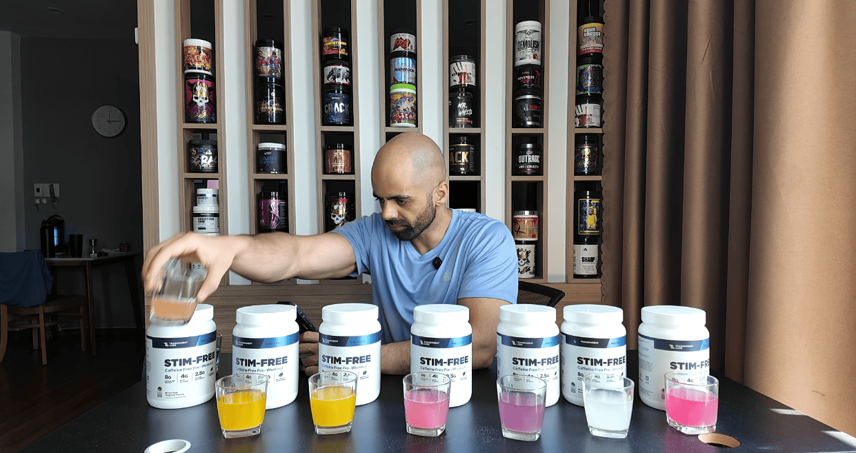 stim free tropical punch mixed in drink